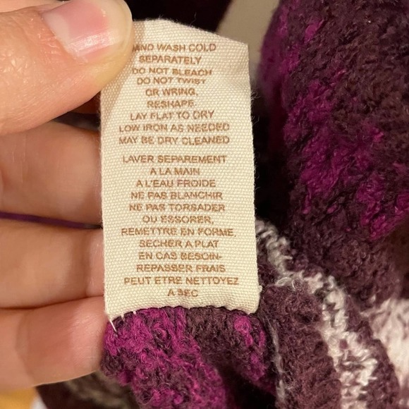 Free People Fair Isle Sweater Tunic Purple Size Small - Picture 11 of 15